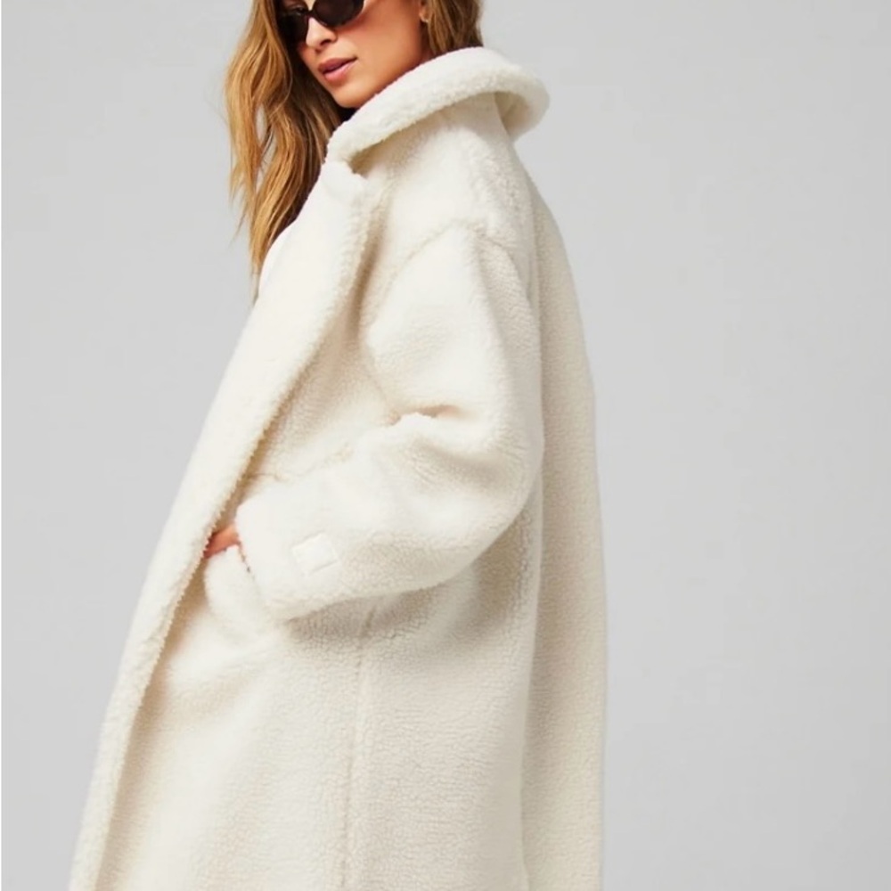 Fabletics Off-White Teddy Jacket